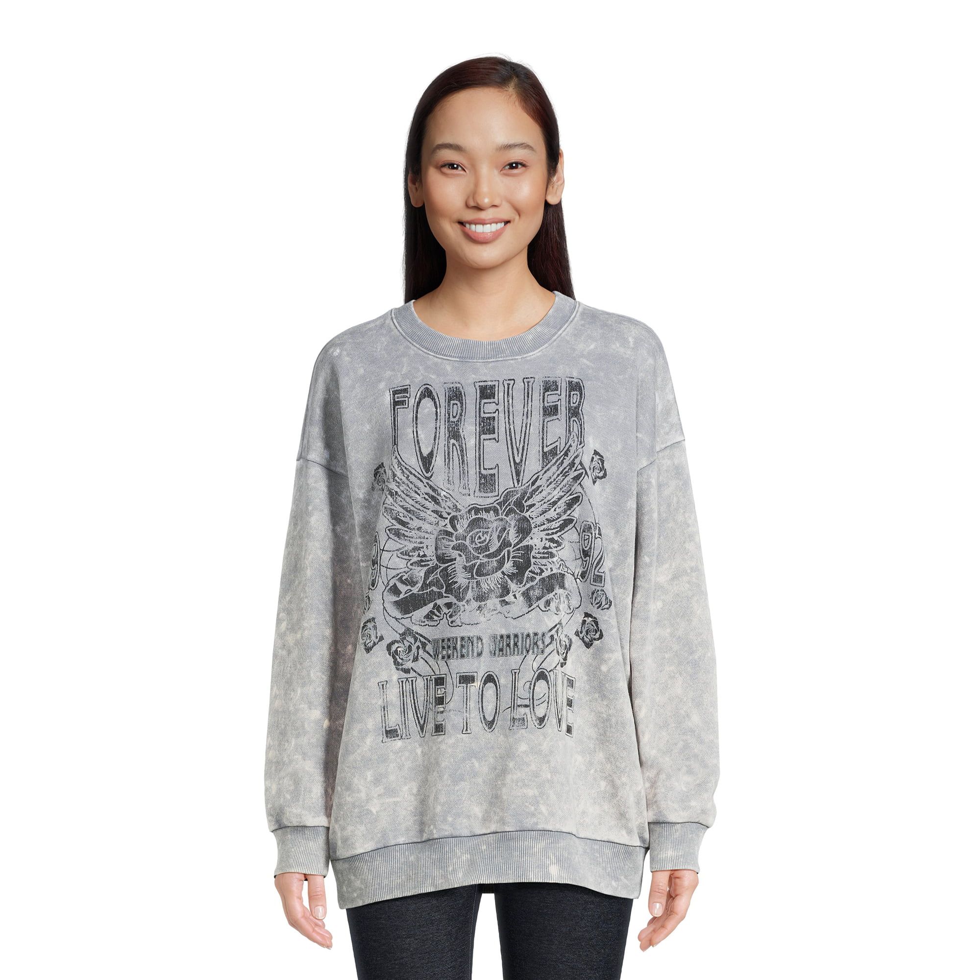 Self Esteem Juniors Mineral Wash Graphic Sweatshirt | Walmart (US)