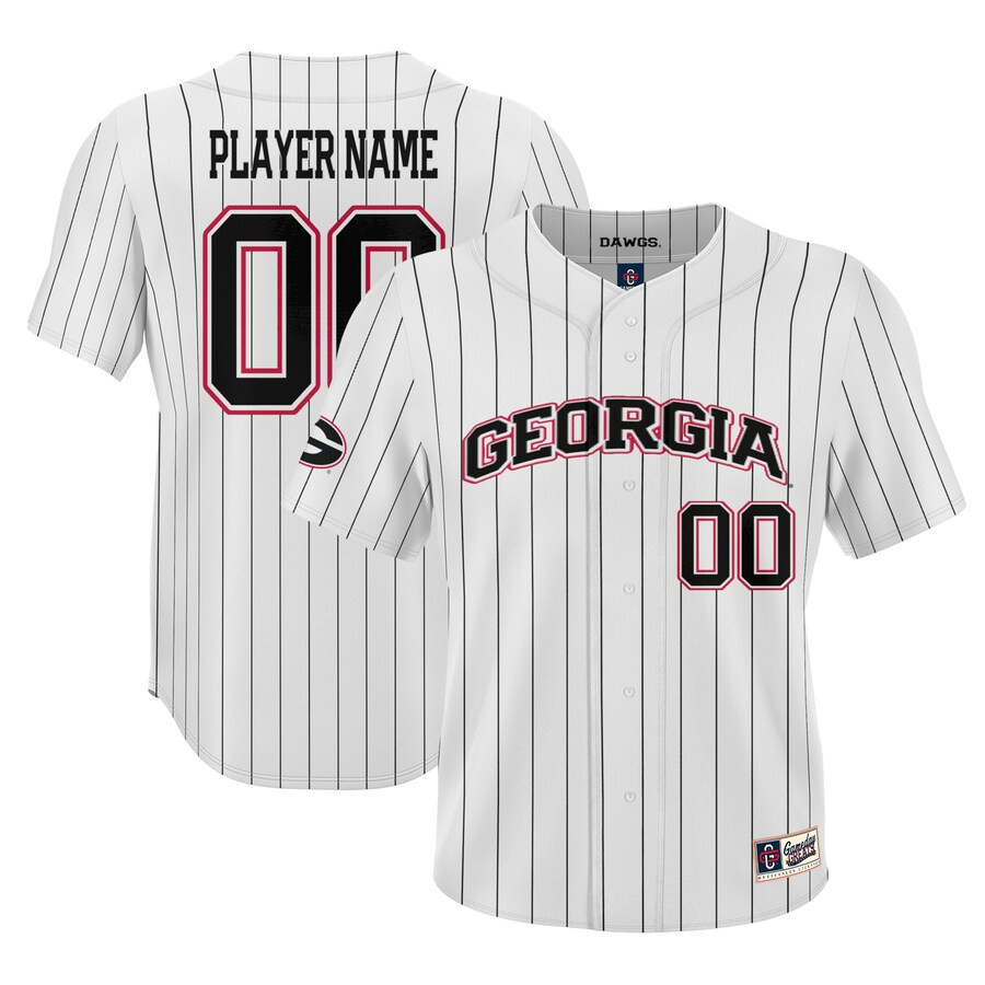 Georgia Bulldogs ProSphere Youth NIL Pick-A-Player Baseball Jersey - White | Fanatics