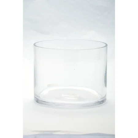 8" Clear Cylindrical Handblown Glass Vase | Walmart (US)