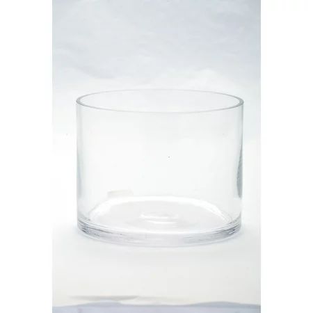 8" Clear Cylindrical Handblown Glass Vase | Walmart (US)