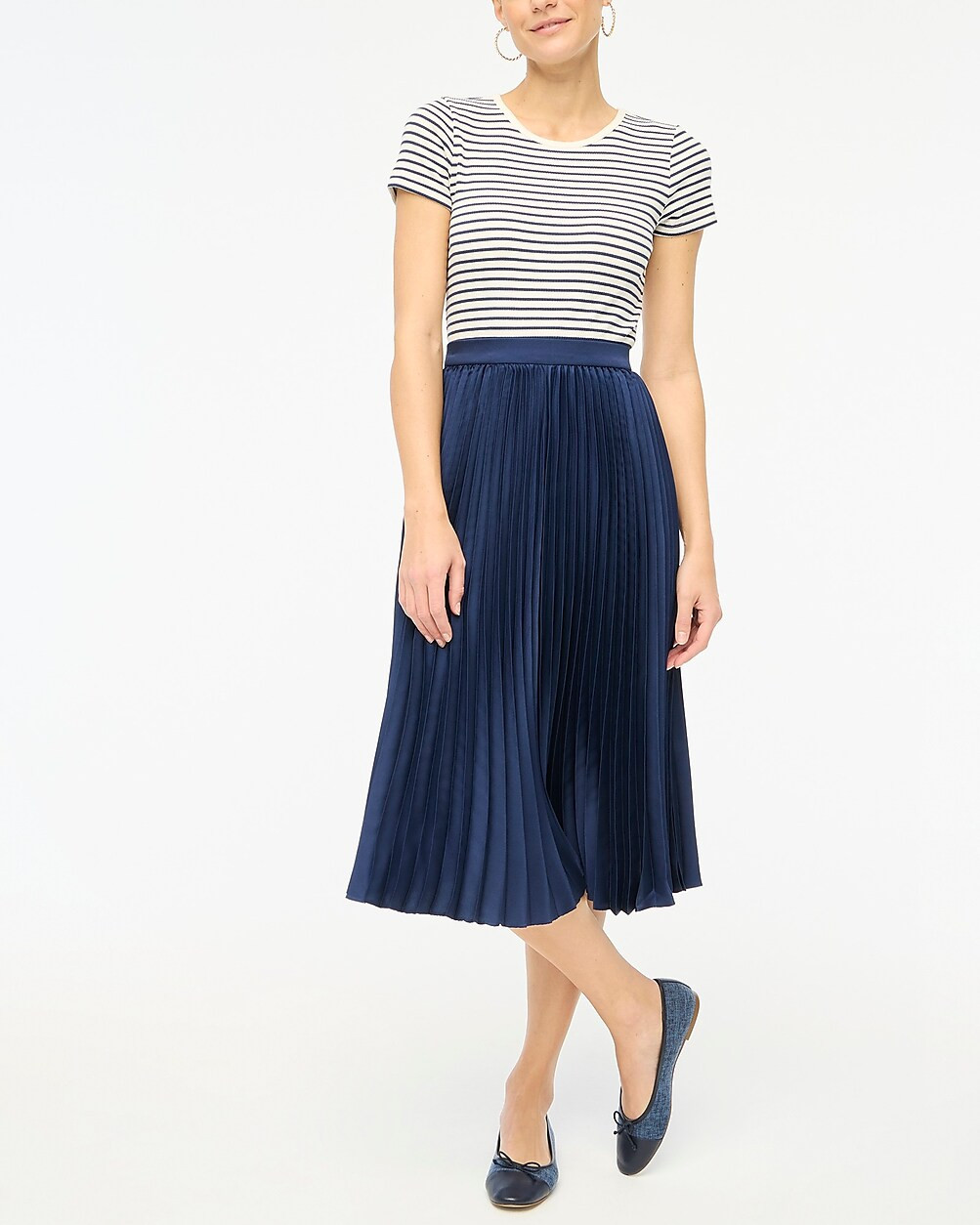 Pleated midi skirt | J.Crew Factory
