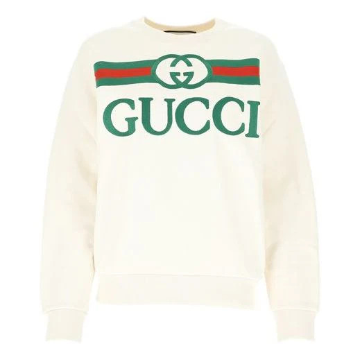Gucci(WMNS) GUCCI SS20 Logo Oversized Sweater 'Cream' | KICKS CREW
