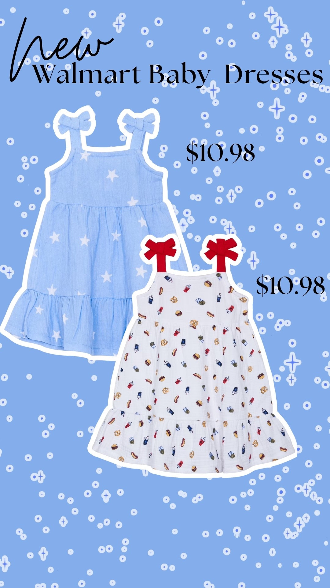New Walmart baby dresses just dropped and I’m obsessed 😍 These adorable dresses are only $10.98 and perfect for summer holidays, family photos, or everyday wear. The bow straps make them extra cute 🎀

#LTKbaby #WalmartFashion #WalmartFinds #BabyDress #BabyGirlStyle #AffordableKidsFashion #SummerStyle #MomLifeFinds #BabyOutfits #ToddlerFashion #FourthOfJulyStyle #KidsFashion #WalmartDeals #LTKkids #CuteBabyClothes

#LTKBump #LTKKids #LTKBaby