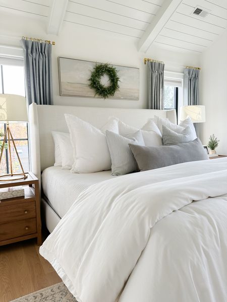 Get 20% off our organic Bolen branch sheets! I have the white cotton duvet set and white cotton sheets paired with a natural color waffle bed blanket. My medium weight down hypoallergenic comforter is also 60% off! 

#LTKsalealert #LTKhome #LTKHoliday