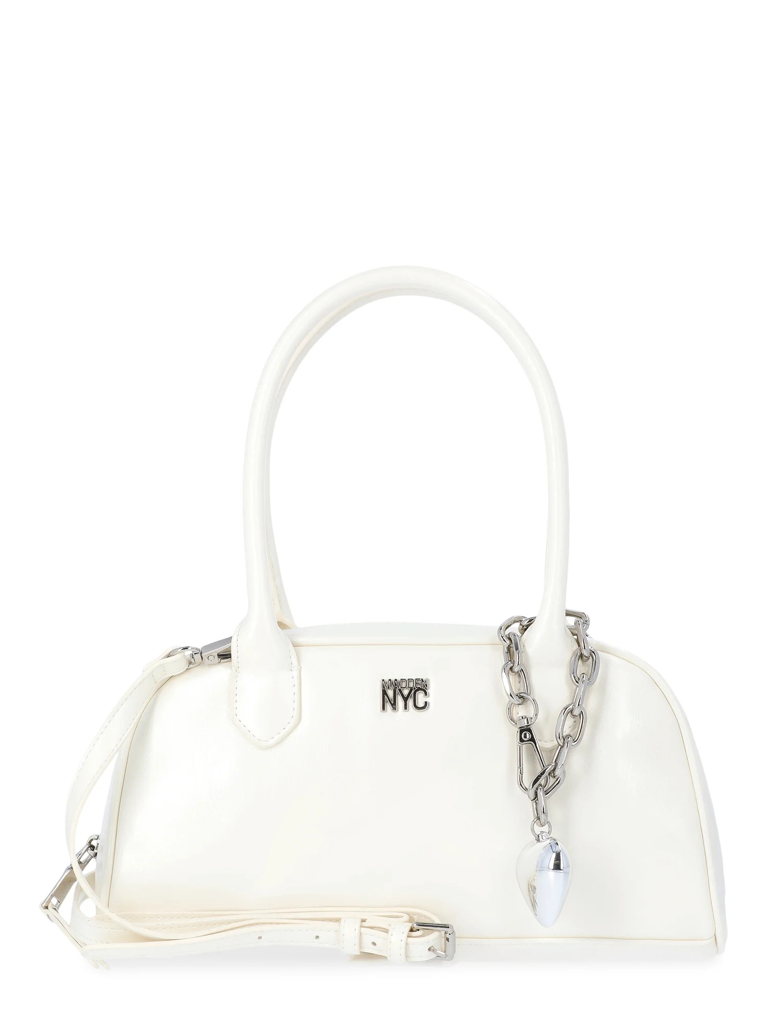 Madden NYC Women's East West Bowler Bag, White - Walmart.com | Walmart (US)