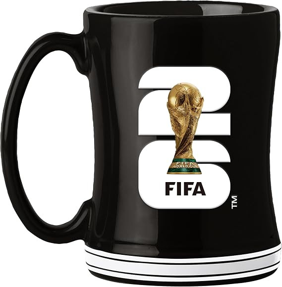 Soccer FIFA World Cup 2026 14oz Sculpted Relief Mug – Bold Ceramic Coffee Cup With Raised Desig... | Amazon (US)