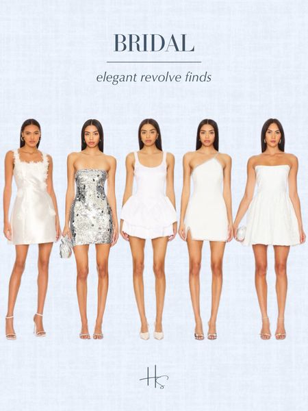 Elegant mini dresses for bridal showers, bachelorettes, rehearsal dinners, etc! Obsessed with everything I got from Revolve & just found these new arrivals that I had to share! 💍🤍✨

#LTKwedding #LTKstyletip