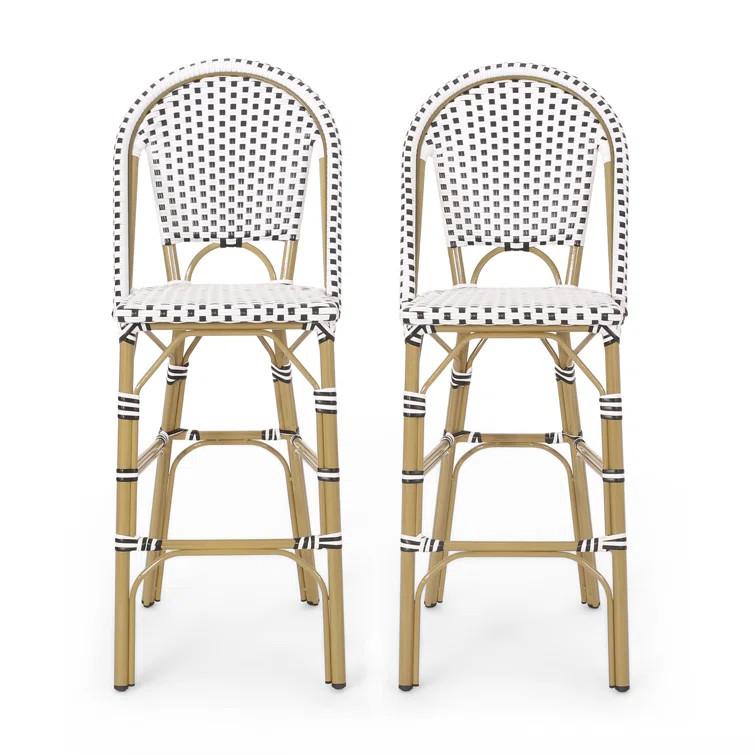 Zelienople Wicker Outdoor Stool | Wayfair North America