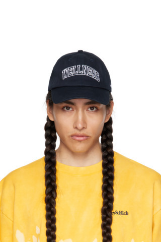 Sporty & Rich - Navy 'Wellness' Cap | SSENSE