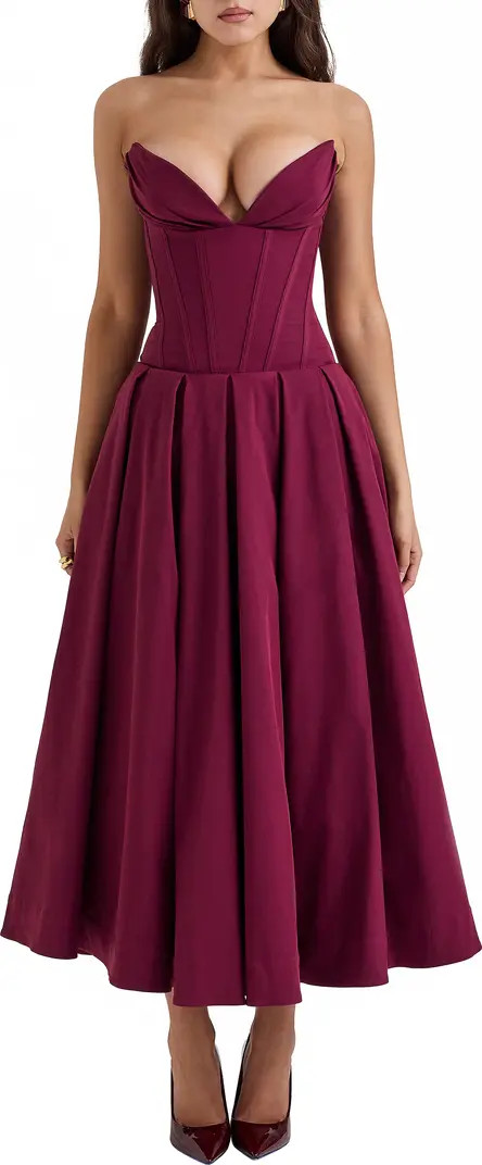 Lady Strapless Midi Dress | Nordstrom