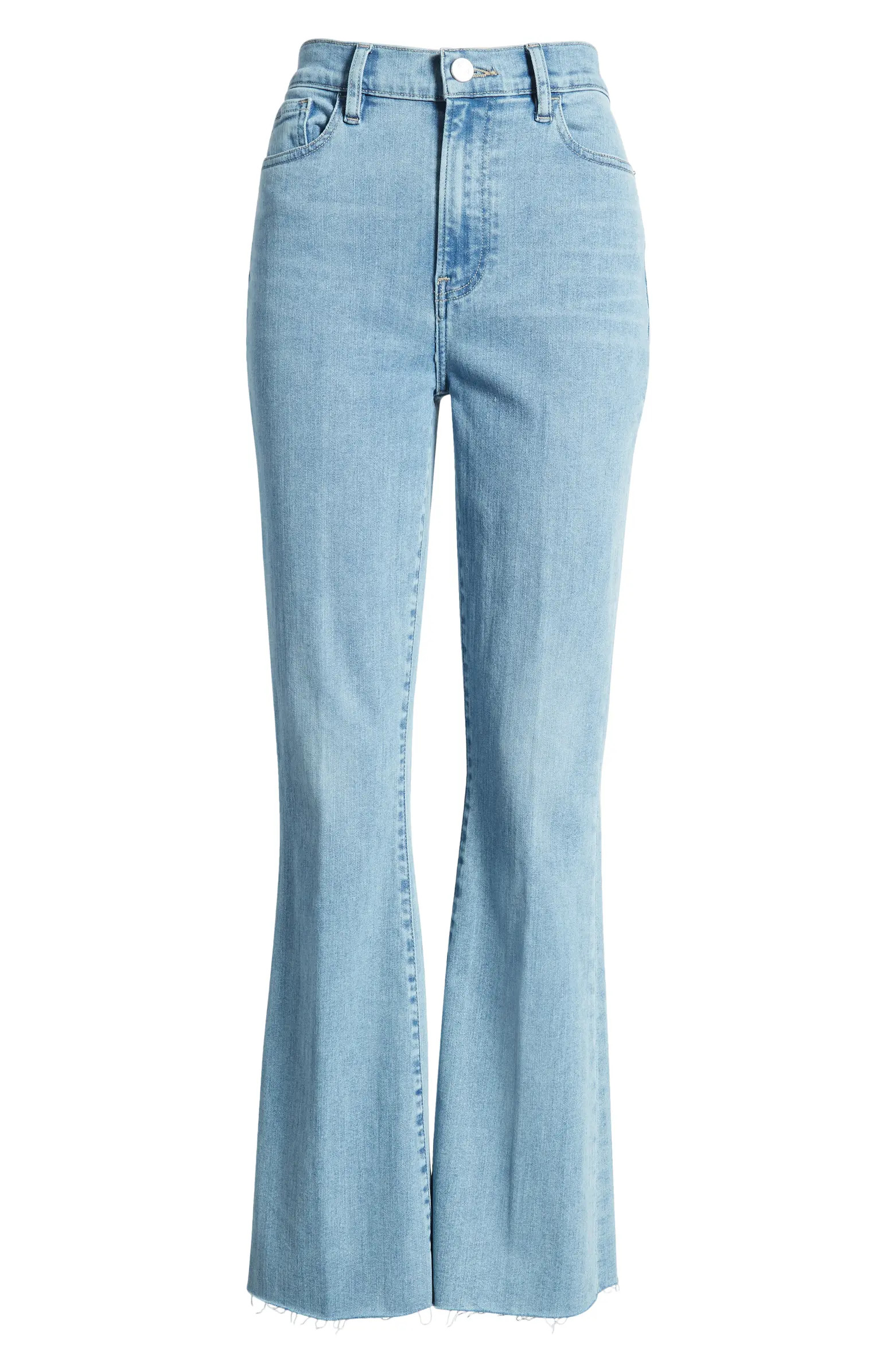 Le Easy Flare Raw Hem Jeans | Nordstrom