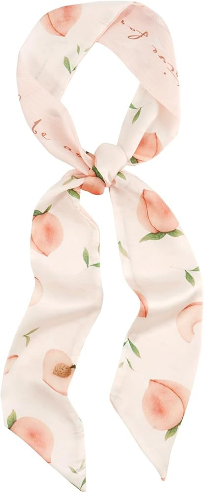 GERINLY Tropical Fruit Skinny Hair Scarf for Spring Cute Neck Ribbon Scarf Headband Long Reversib... | Amazon (US)