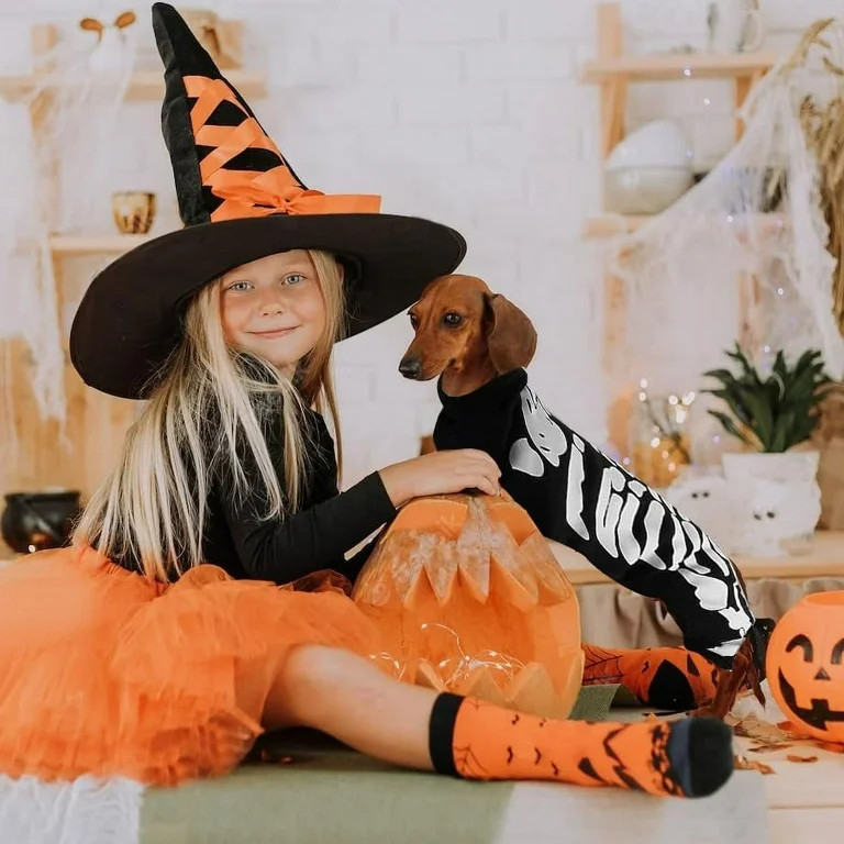 WILLED Halloween Skeleton Dog Costume for Cats and Dogs, Skull Hoodie Pet Jumpsuit Shirt for Smal... | Walmart (US)