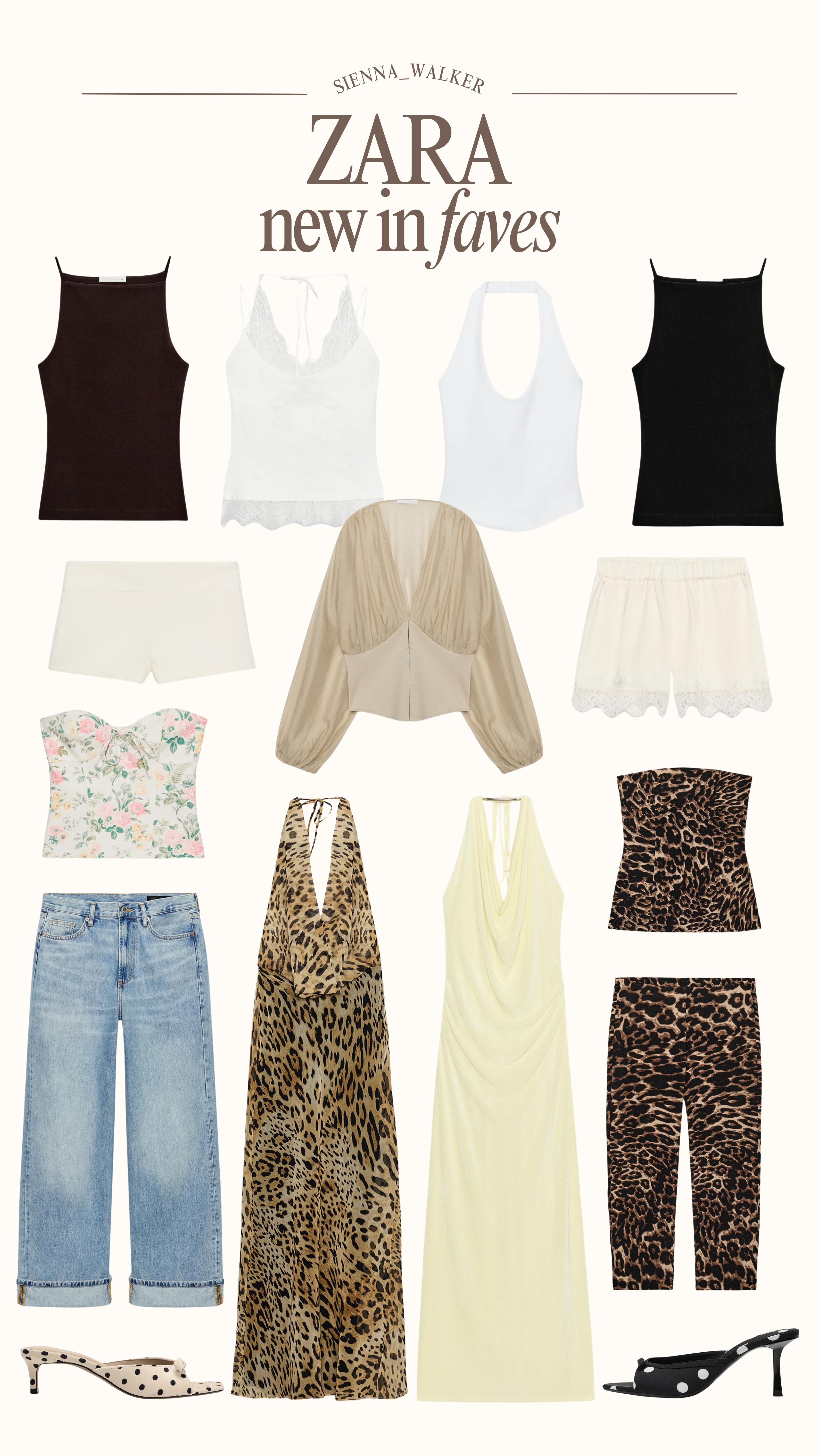 Zara new in faves this week ✨

holiday outfits, holiday style, vest top, lace top, jeans, capris, leopard print, maxi dress, holiday dress, tailored shorts, mini shorts 

 #LTKuk #LTKsummer #LTKdresses