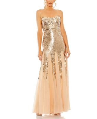 Sleeveless Sequin Mesh Gown | Bloomingdale's (US)