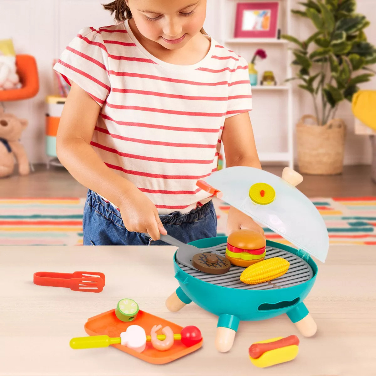 B. toys Toy Grill & Play Food - Mini Chef - BBQ Grill Playset | Target