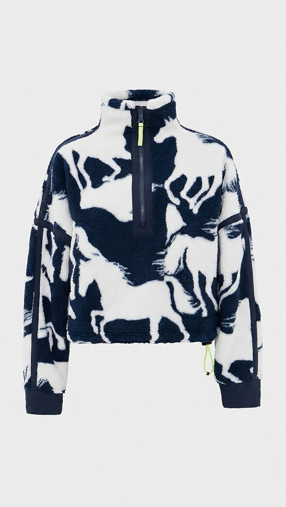 FP Movement Mountain High Printed Half-Zip Fleece Wild Horses Navy Com L | Shopbop