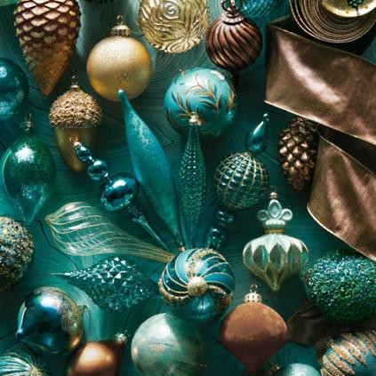 Teal Tidings 40-piece Ornament Collection | Frontgate