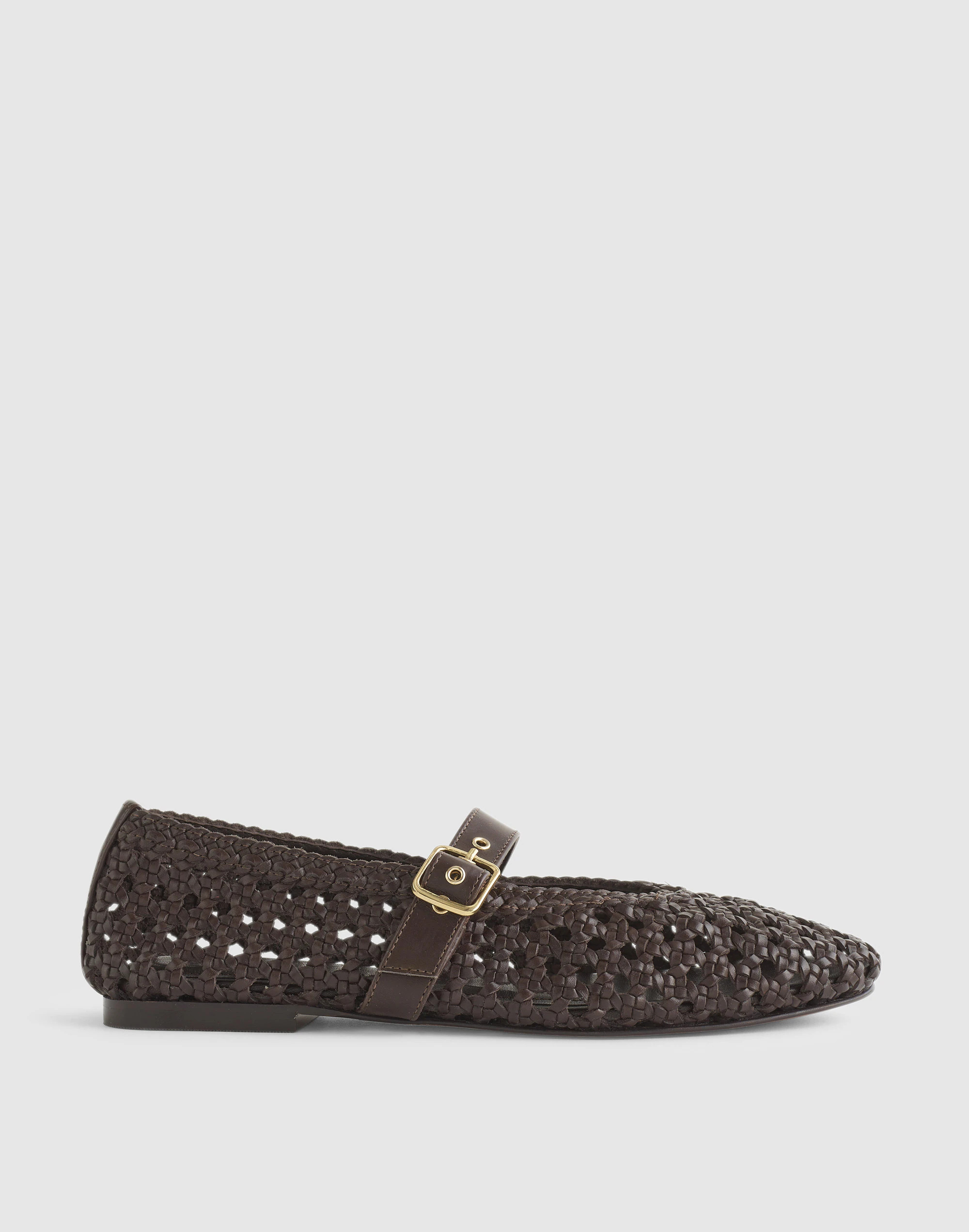 The Remy Mary Jane Flat in Woven Leather | Madewell