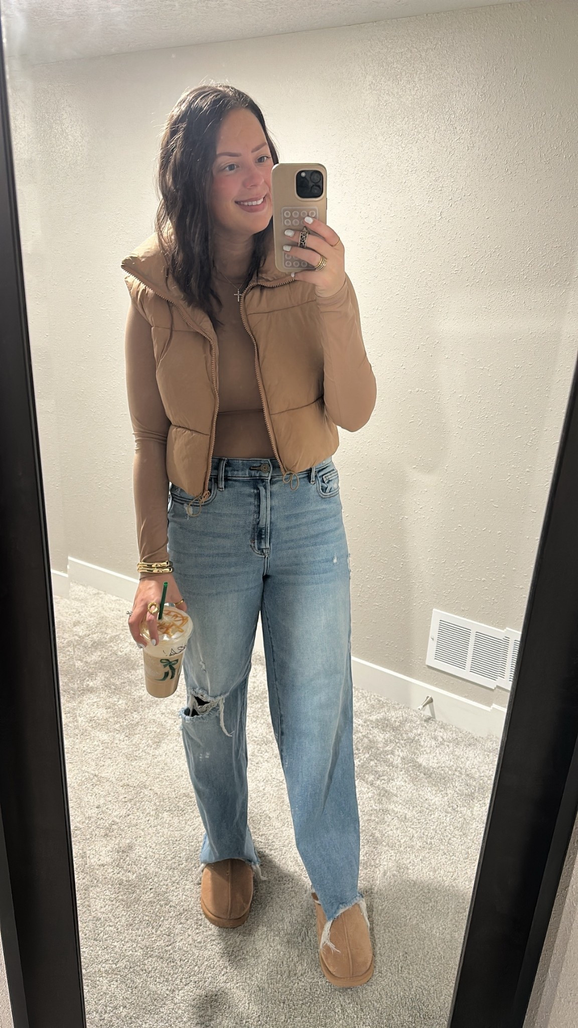 Love this simple everyday outfit. Cute and an easy to grab outfit. I am wearing my normal size in everything. 

#LTKSaleAlert #LTKCyberWeek #LTKFindsUnder50