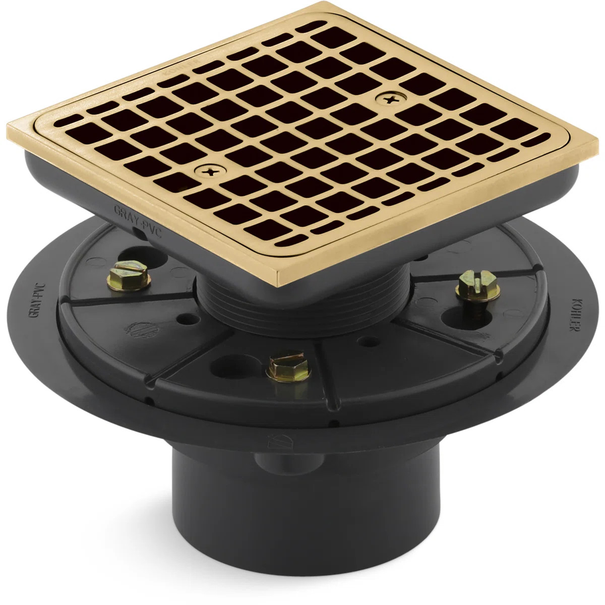 Clearflo Square Design Tile-In Shower Drain with Reversible Collar, 2" and 3" PVC Connection K-91... | Wayfair North America