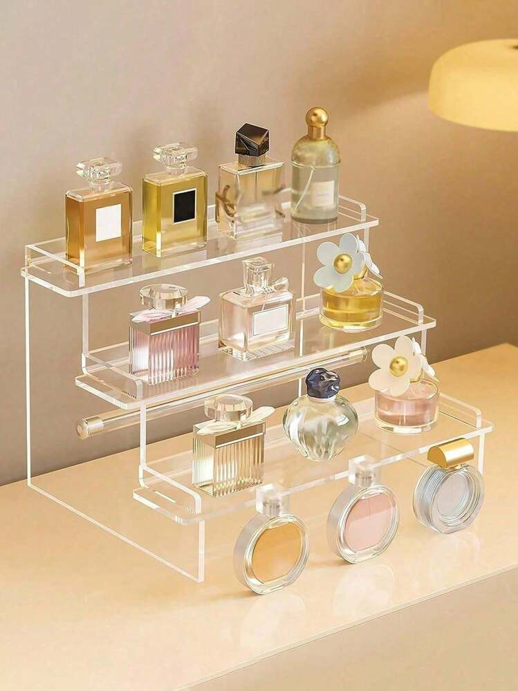 1pc Acrylic Multi-Tier Transparent Storage Rack, Perfume Display Stand, Beauty Tools Organizer, R... | SHEIN