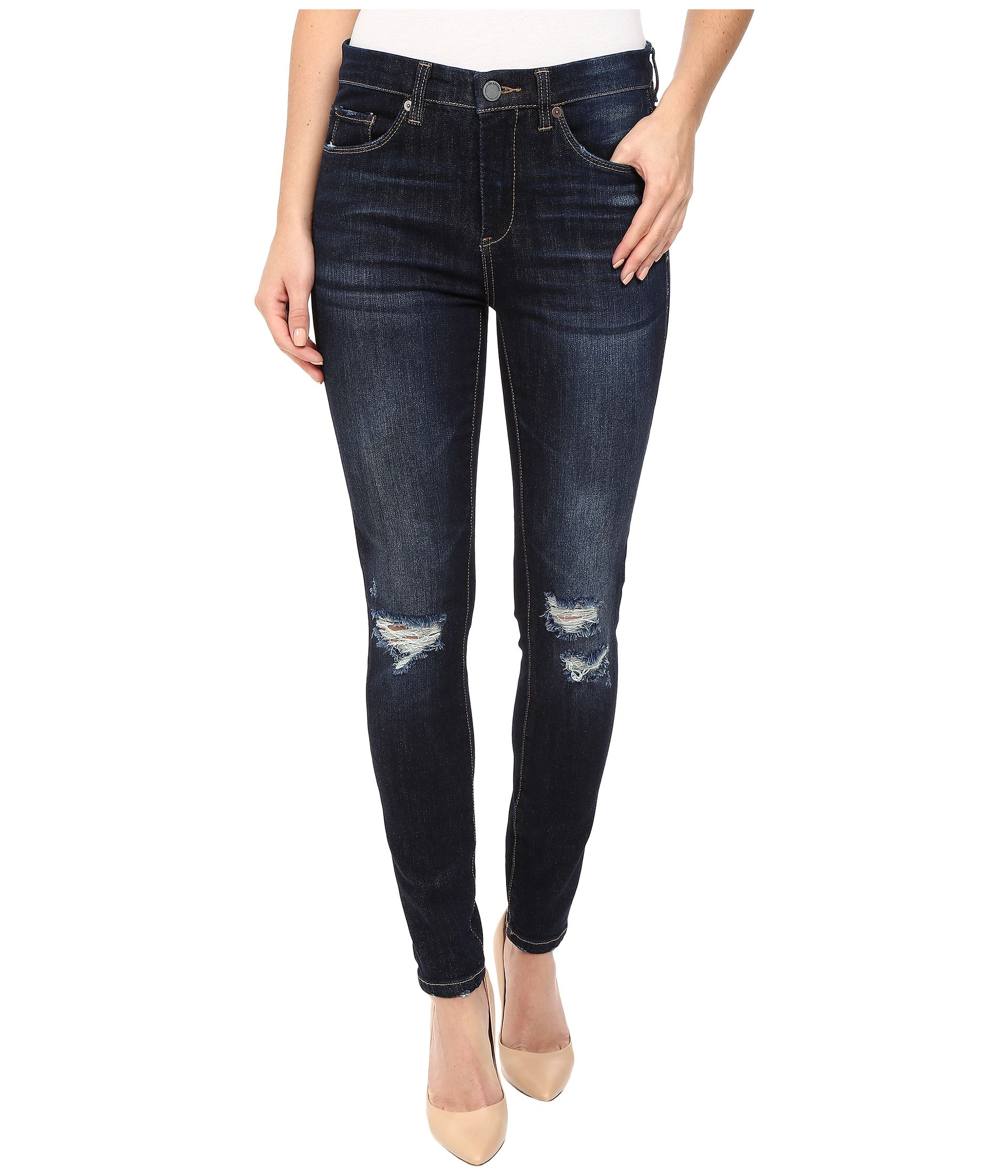 Blank NYC Mid-Rise Distressed Blue Skinny in Fully Loaded | Zappos