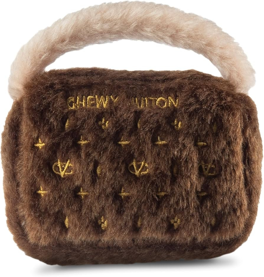 Dog Diggin Designs Chewy Vuiton Plush Dog Toy Purse | Luxury-Inspired Parody Designer Handbag wit... | Amazon (US)