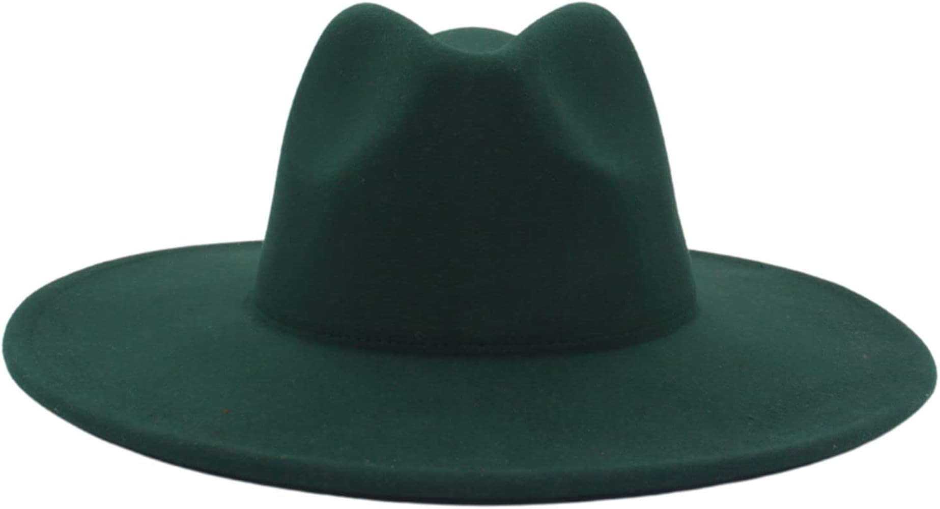 YESBOR Womens Mens Retro Wide Brim Fedora Trilby Hat Vintage Solid Color Jazz Cap | Amazon (US)