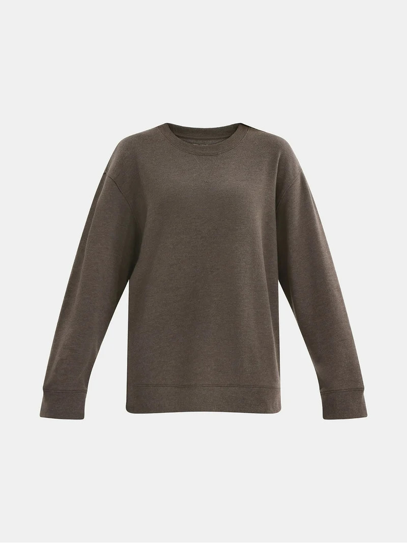 Time and Tru Women's Crewneck Sweatshirt with Long Sleeves, Sizes XS-4X | Walmart (US)