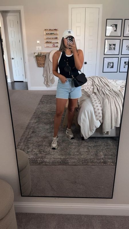 Ootd, casual mom outfit, summer outfit, casual summer outfit, Abercrombie denim shorts, Walmart shoes, sneakers 

#LTKFindsUnder50 #LTKFindsUnder100 #LTKStyleTip
