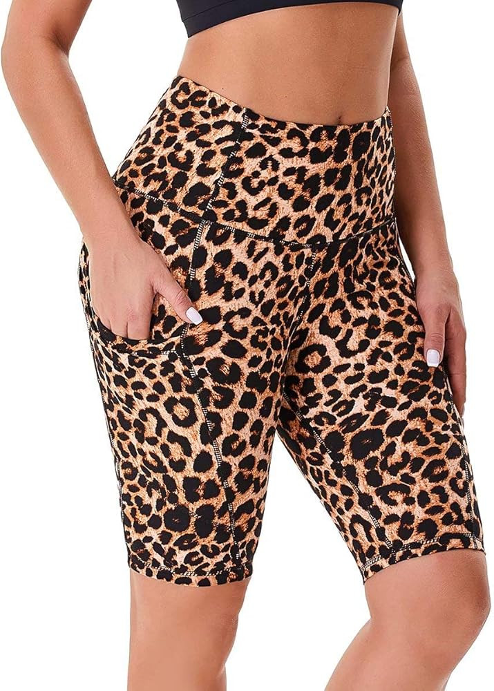 HIGHDAYS Biker Shorts for Women - High Waisted Workout Shorts with Pockets, Yoga Shorts for Athle... | Amazon (US)