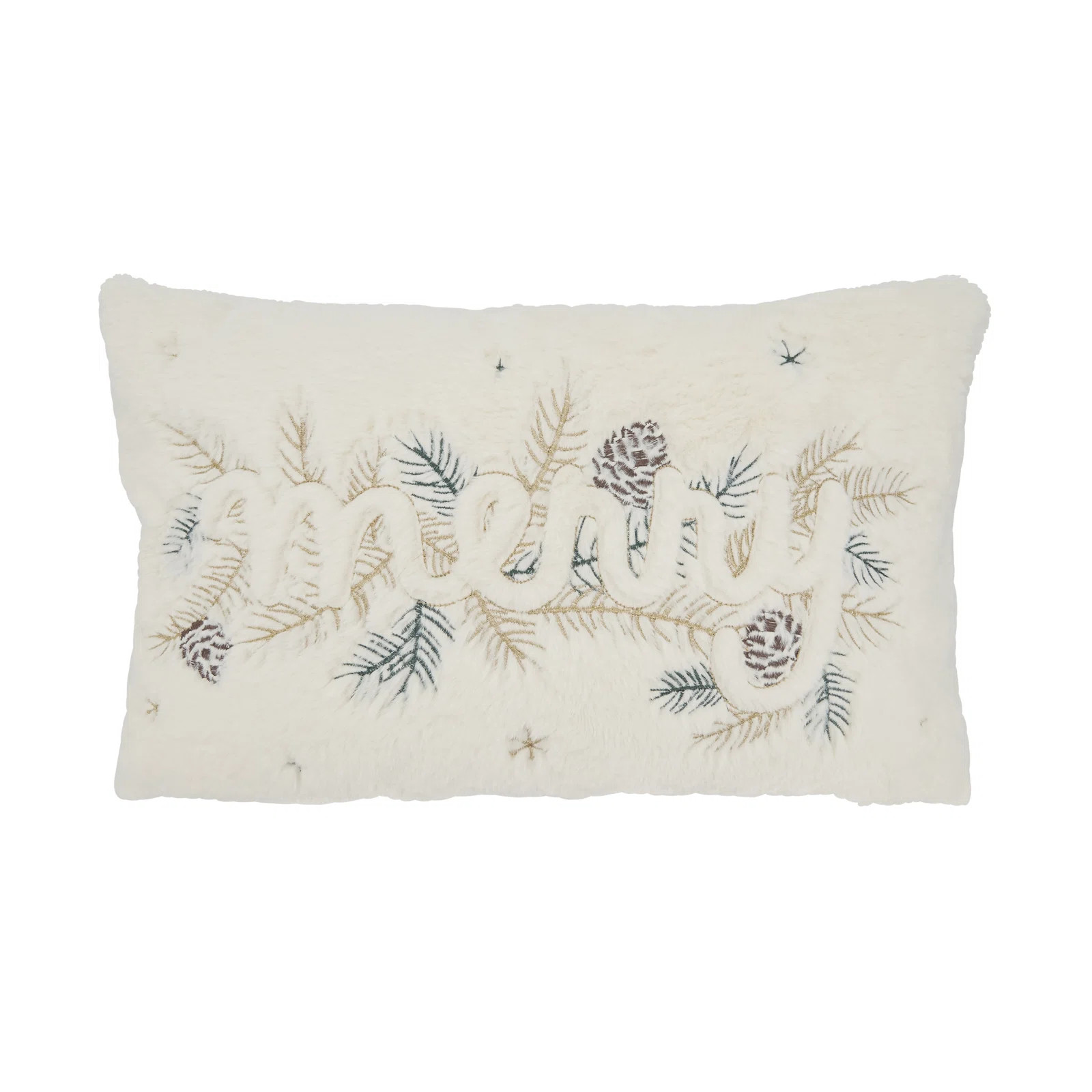Cozy Elegance Faux Fur Merry Down Filled Throw Pillow | Wayfair North America