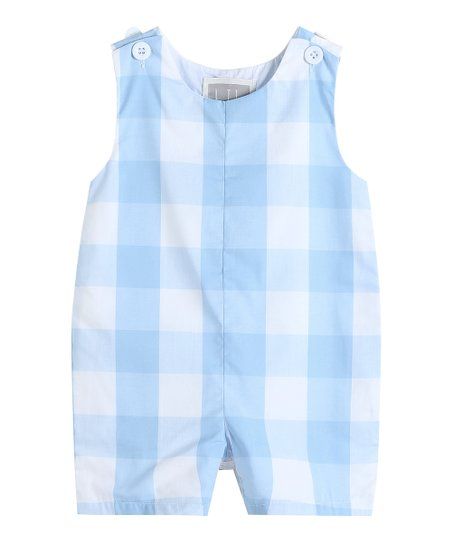 Blue & White Gingham Shortalls - Infant & Toddler | Zulily