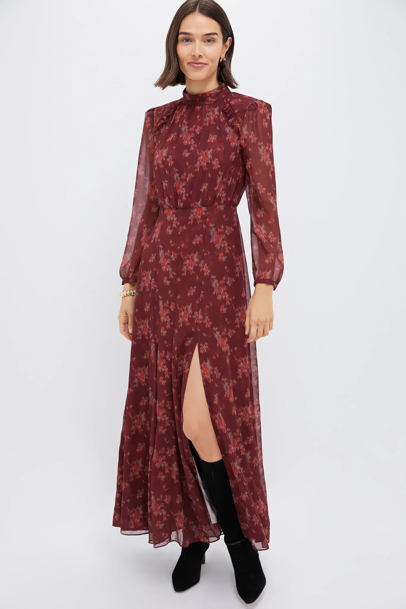 Burgundy Bouquet Adare Dress | Tuckernuck (US)