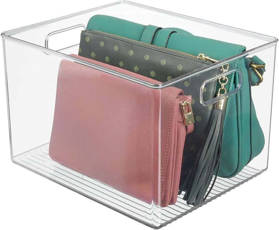 mDesign Large Plastic Storage Organizer Container Bin, Closet Organization for Hallway, Bedroom, ... | Amazon (US)