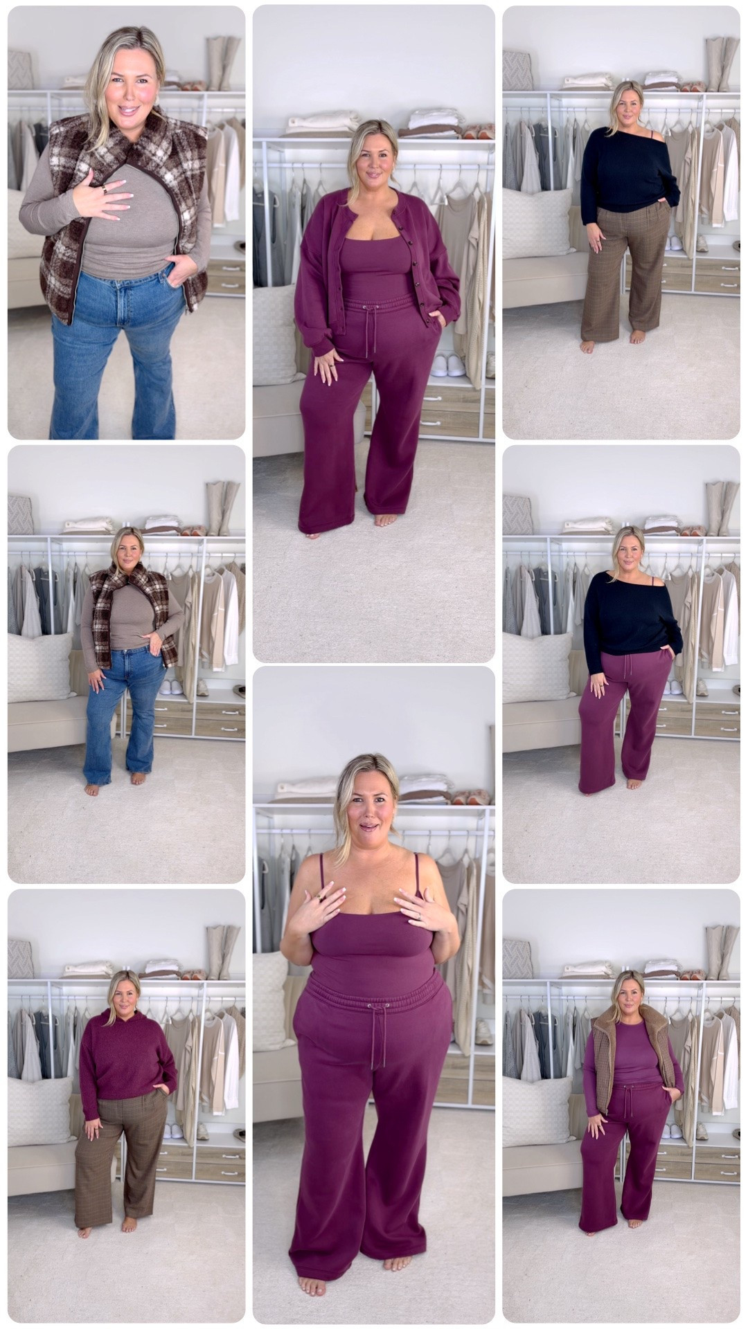 Use code AFLTK thru 10/11! Abercrombie haul! Wearing an XXL in all. The vests are a little small if you want to zip. Blue zip up didn’t really fit. Trousers are curve love 36. Jeans are 35 curve love but need 36. Plus size, outfit inspo, fall fashion, mom life, apron belly