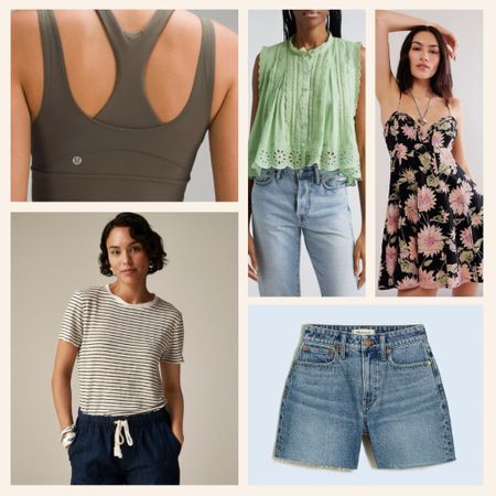 This week’s most popular finds on Cats & Coffee ✨️ this week's favorite finds include:
- A pretty floral sundress from Free People (it comes in a few great colors and patterns!),
- A classic striped tee from J.Crew (currently on sale!), 
- Flattering denim shorts from Madewell,
- A fun new sports bra from Lululemon I’m coveting,
- My go-to leave in conditioner for low-maintenance perfect hair, and 
- A a gorgeous cotton top from FarmRio! 


#LTKActive #LTKSeasonal #LTKstyletip