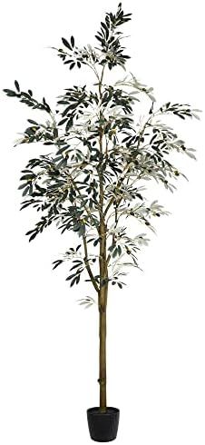 Vickerman Everyday Faux Olive Tree 8 Foot Tall Green Silk Potted Artificial Indoor Olive Plant Wi... | Amazon (US)