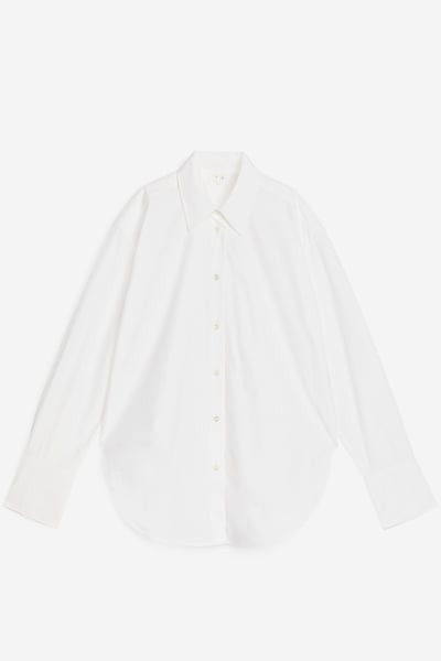 Relaxed-Fit Poplin Shirt – White – Women – ARKET GB | Arket UK