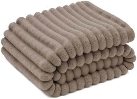 Bedsure GentleSoft Light Brown Fleece Blanket for Couch - Cozy Soft Blankets for Women, Cute Smal... | Amazon (US)