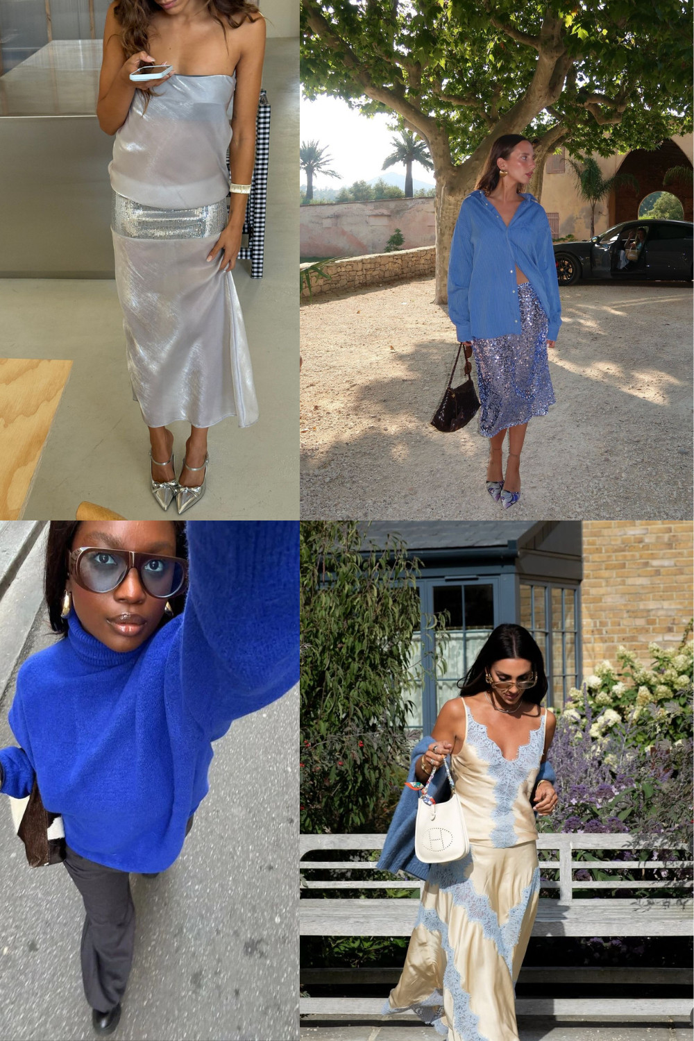 spring 2026 trends: icy blue and cobalt 

 