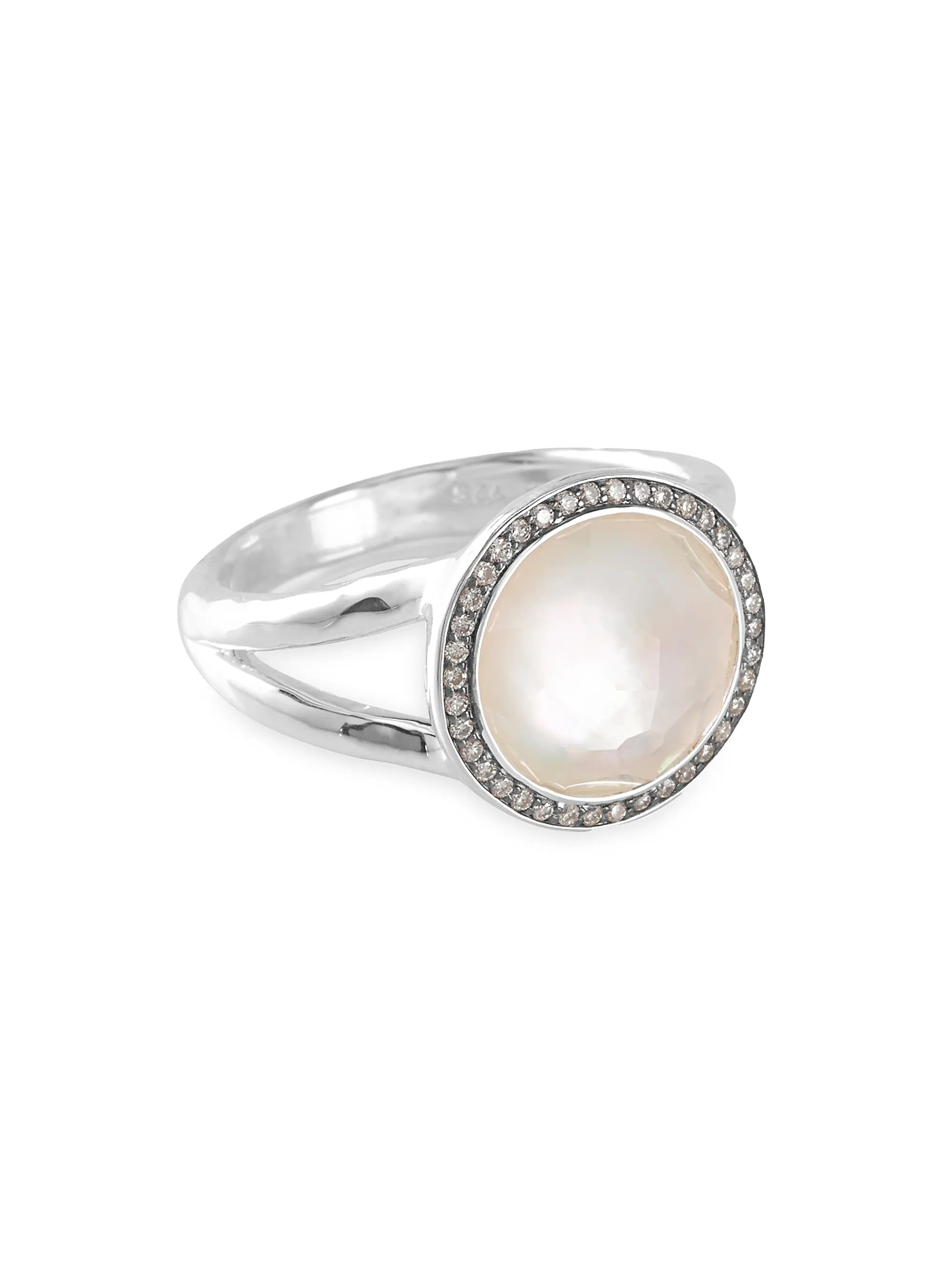 925 Lolli Lollipop® Sterling Silver, Diamond, Rock Crystal & Mother-Of-Pearl Mini Ring | Saks Fifth Avenue