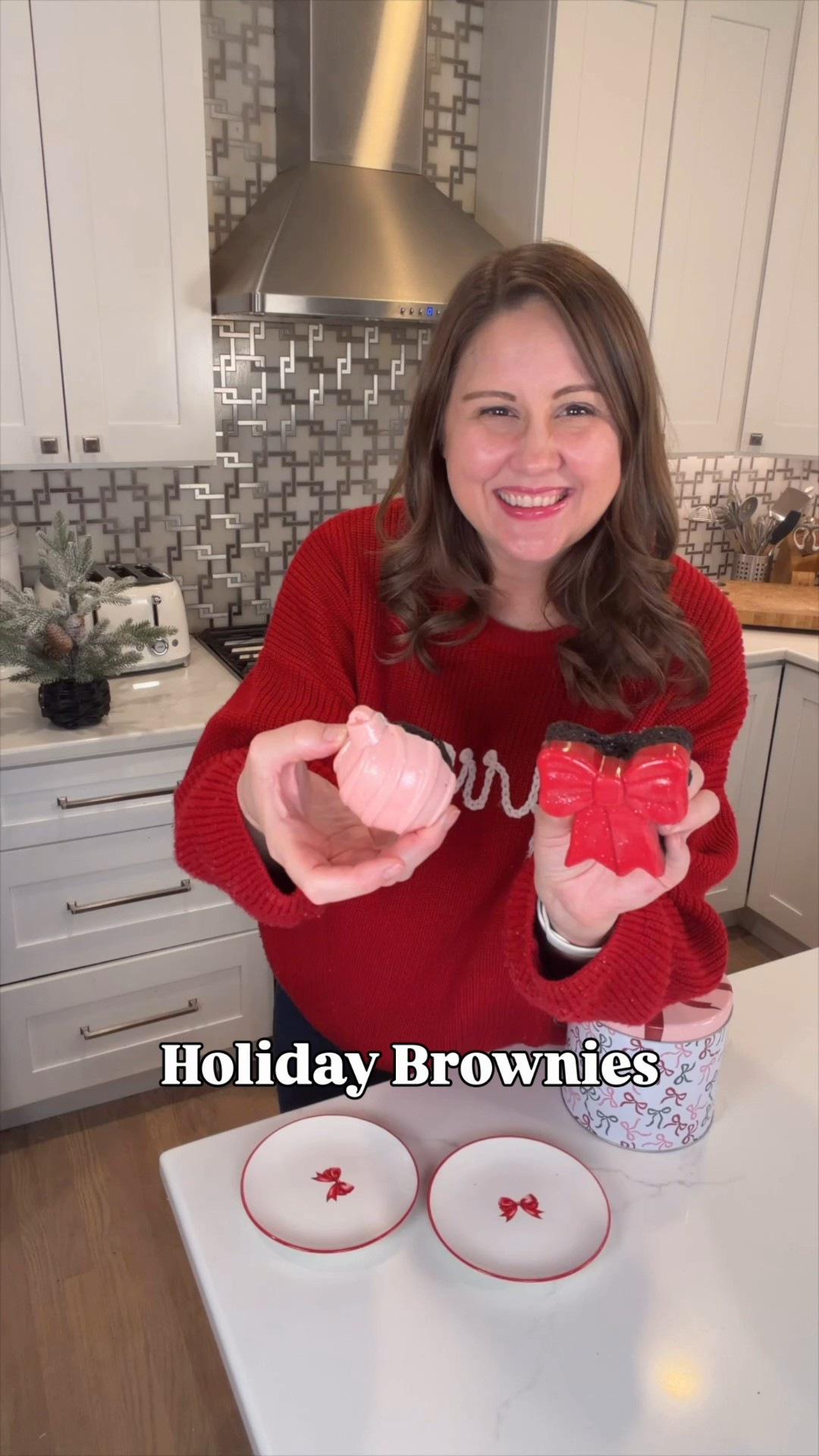 Holiday baking but make it adorable! 🎀✨ Made the cutest bow + ornament brownies and topped them with a glossy candy coating. These festive molds do all the work — just mix, pour, bake, and wow. Linking the exact molds + candy melts, and everything else I shared!  Plus it’s all on sale for cyber week! 🍫🎄 

#HolidayBaking #LTKHoliday #HolidayTreats #ChristmasBaking 

#LTKHoliday #LTKGiftGuide #LTKCyberWeek