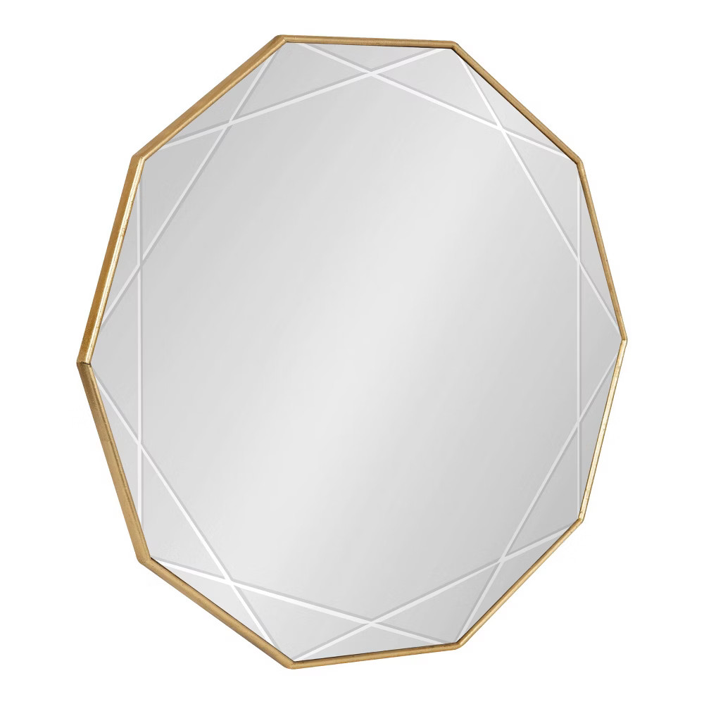 26"" x 26"" Deka Geometric Mirror Gold - Kate & Laurel All Things Decor | Target