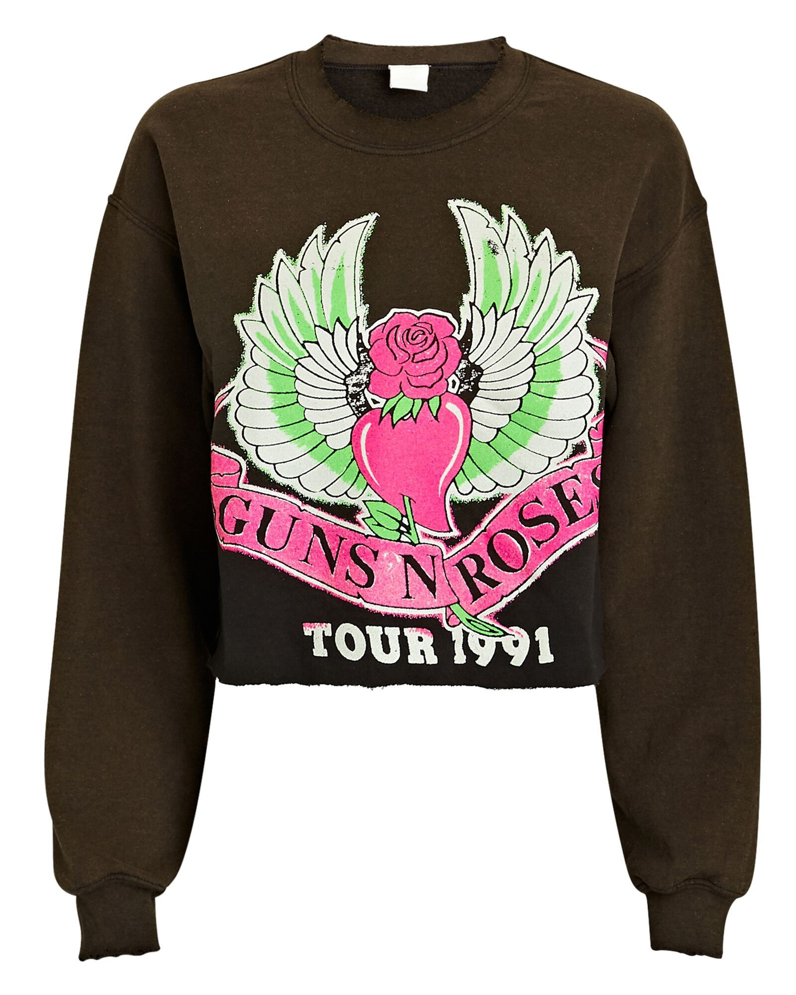 Cropped Guns N' Roses Sweatshirt | INTERMIX
