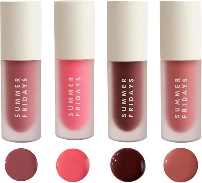 Summer Fridays Dream Lip Oil Set - High Shine, Non-Sticky, Skin Care Infused Tinted Lip Gloss Oil... | Amazon (US)