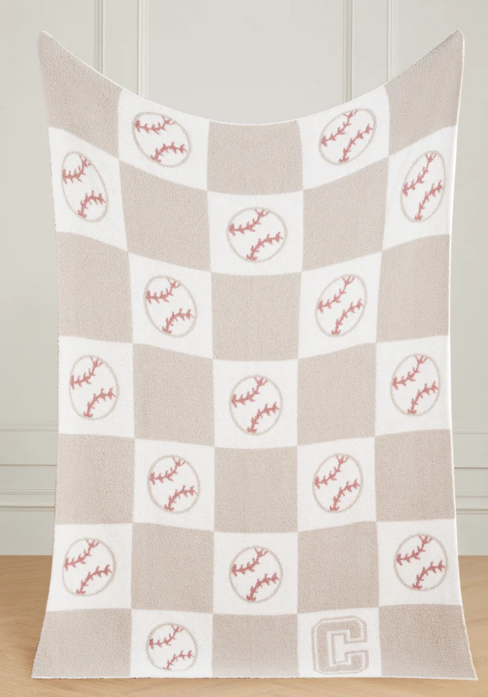 Varsity Collection: Baseball w/ Initial Buttery Blanket | The Styled Collection