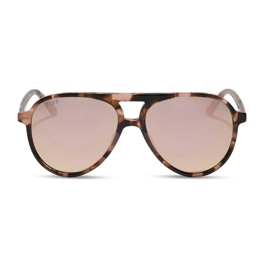 TOSCA II - HIMALAYAN TORTOISE + TAUPE MIRROR SUNGLASSES | DIFF Eyewear