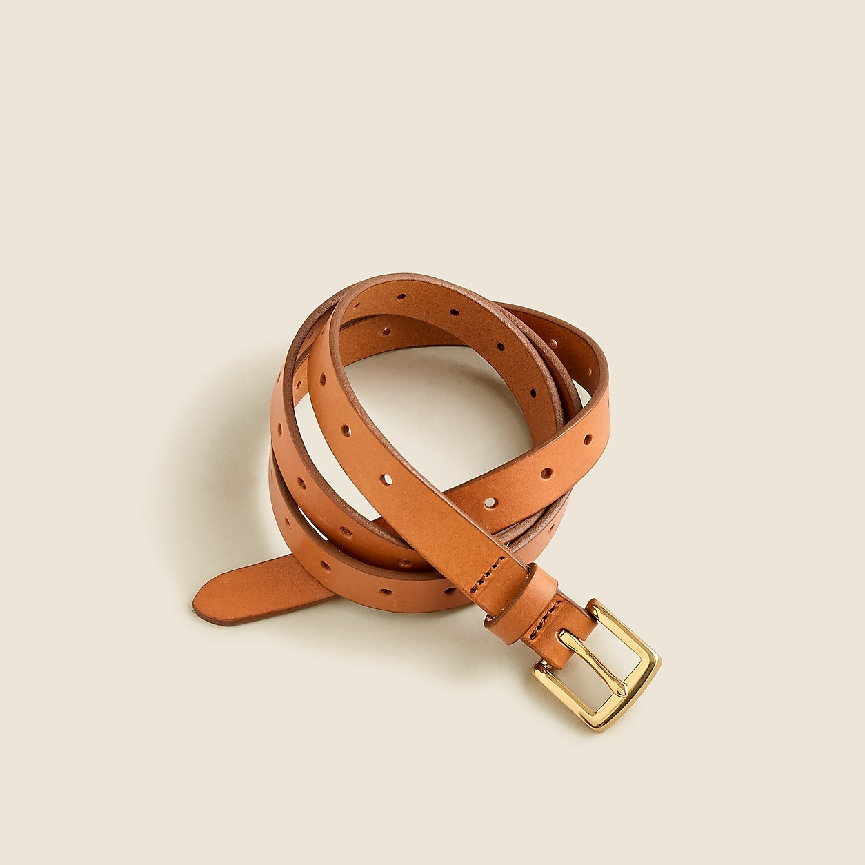 Perforated Italian leather belt | J. Crew US